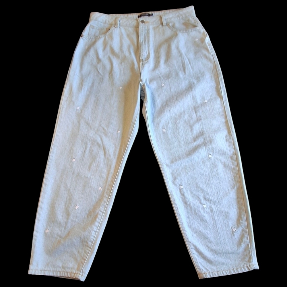 Thinner Baggy Balloon Denim Tapered Ankle Jeans Women Size 15